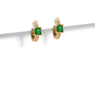 GREEN GLEAM HUGGIES - ARETES - Malandra Jewelry - AA1300-U20706
