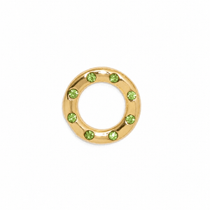 Green & Gold Charm - DIJES - Malandra Jewelry - EYHD186.D.V