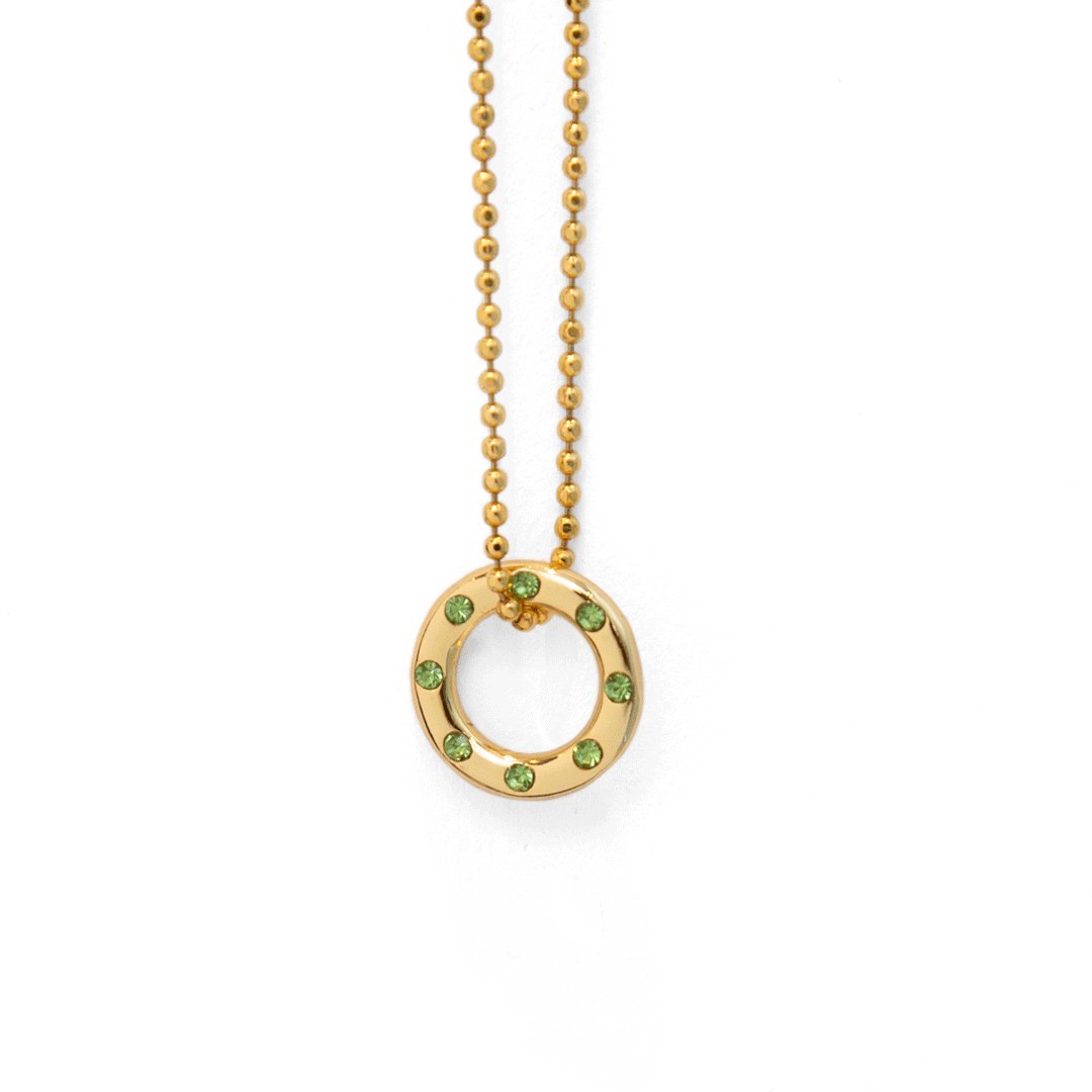 GREEN & GOLD CHARM - DIJES - Malandra Jewelry - ICD291.D.V