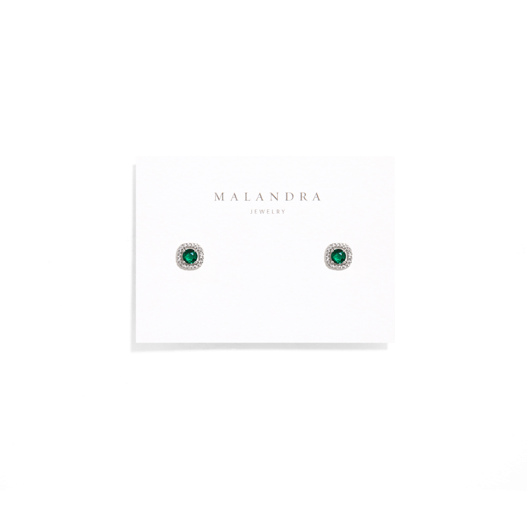 GREEN LUXE EARRINGS - ARETES - Malandra Jewelry - ZWA35.V - QX03450YS
