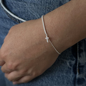 HALF GLOW CROSS BRACELET - PULSERAS - Malandra Jewelry - FBP537-1EPU0187-1PP-4