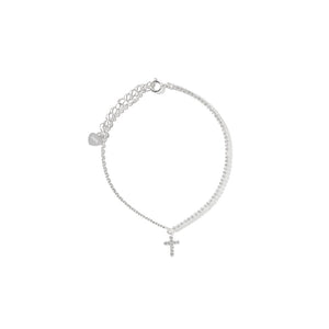 HALF GLOW CROSS BRACELET - PULSERAS - Malandra Jewelry - FBP537-1EPU0187-1PP-4