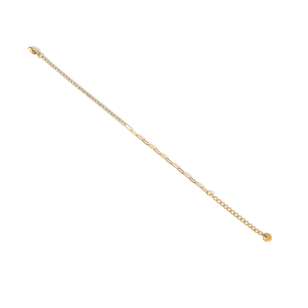 HALF TENNIS DUO BRACELET - PULSERAS - Malandra Jewelry - EUWP130-JDBW2403021-WE