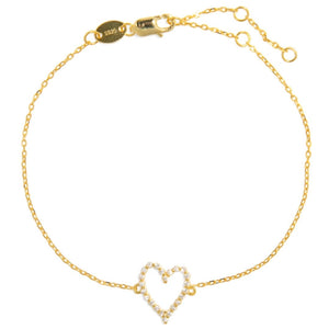 HEART LINE SERENA BRACELET - PULSERAS - Malandra Jewelry - EAWP84-MMB124