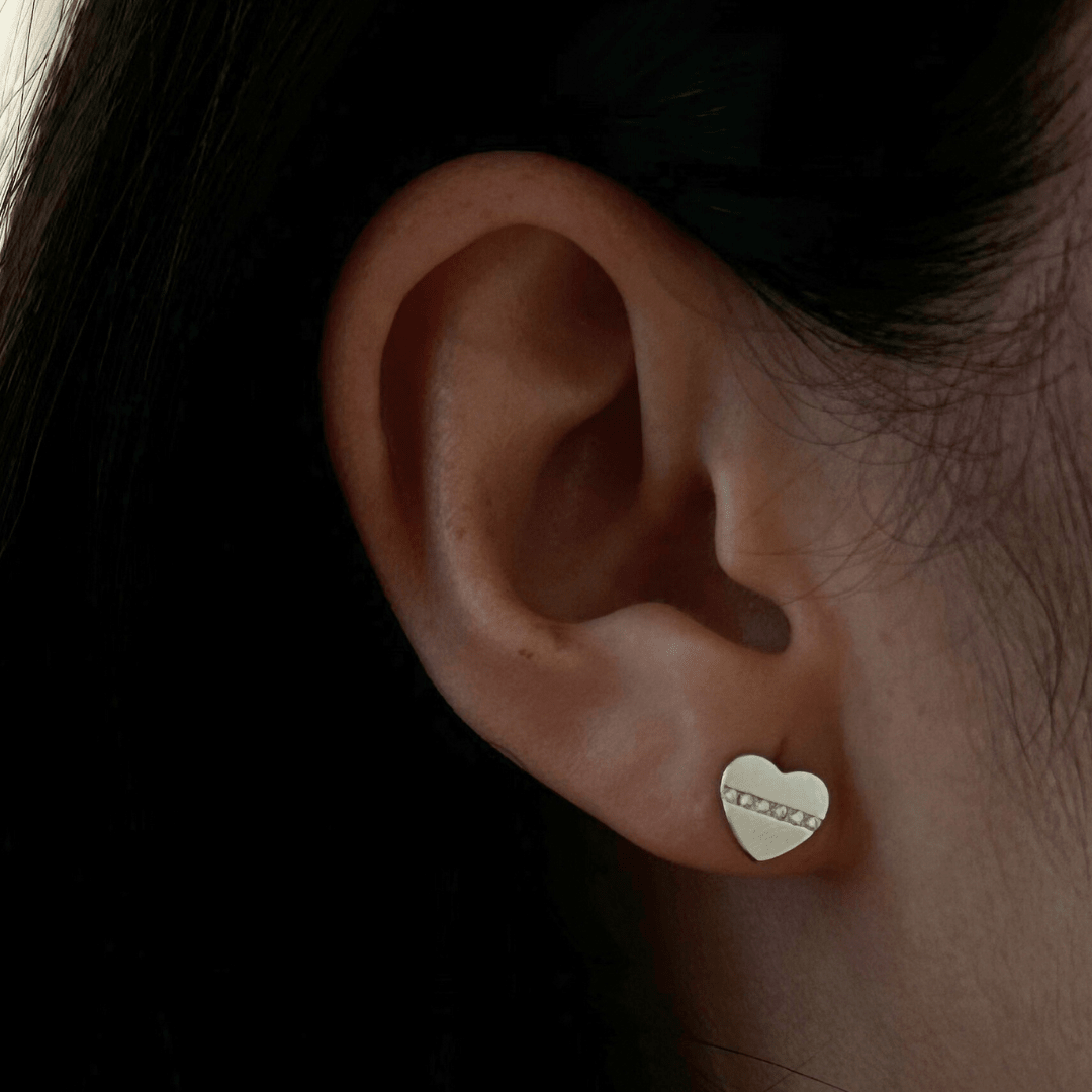 HEART SPARK EARRINGS - ARETES - Malandra Jewelry - FBA493-1EAR0173-1RR-2