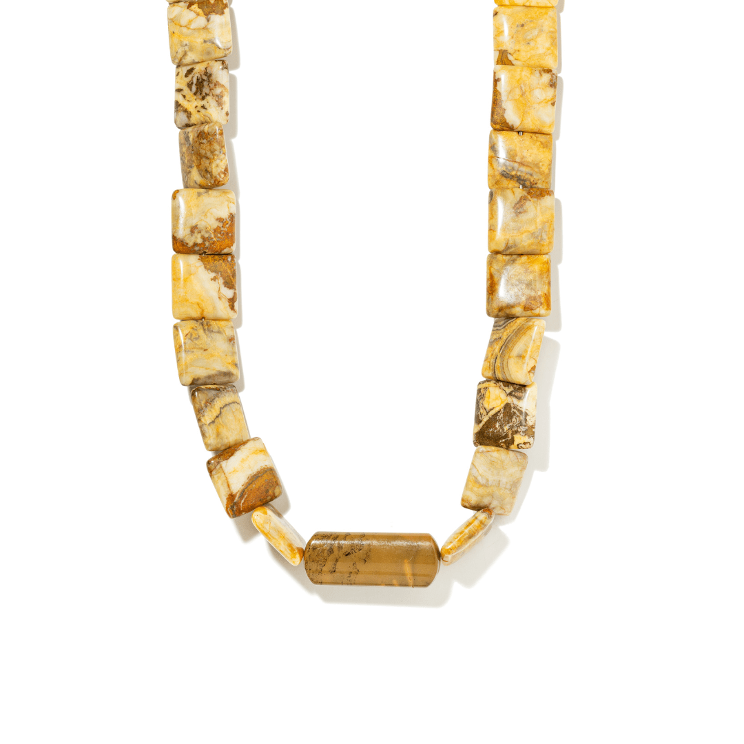 HONEY JASPER TERRA NECKLACE - COLLARES - Malandra Jewelry - TC2134