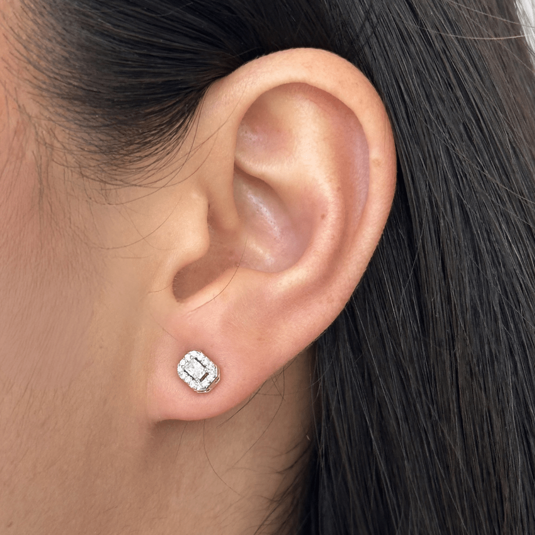 ICED SQUARE EARRINGS - ARETES - Malandra Jewelry - ZWA124.P-QX00878YX/QX00878SY