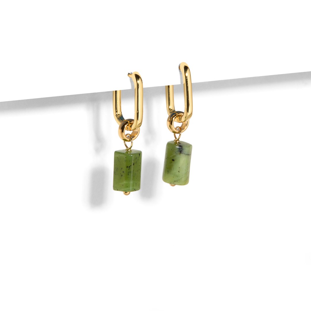 JADE AURA EARRINGS - ARETES - Malandra Jewelry - TA1628