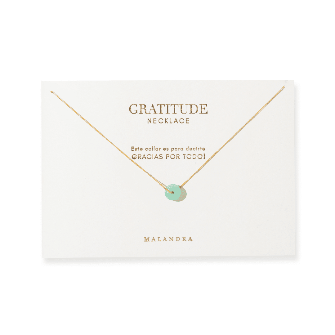 JADE ESSENCE GRATITUDE NECKLACE - COLLARES - Malandra Jewelry - TC2202