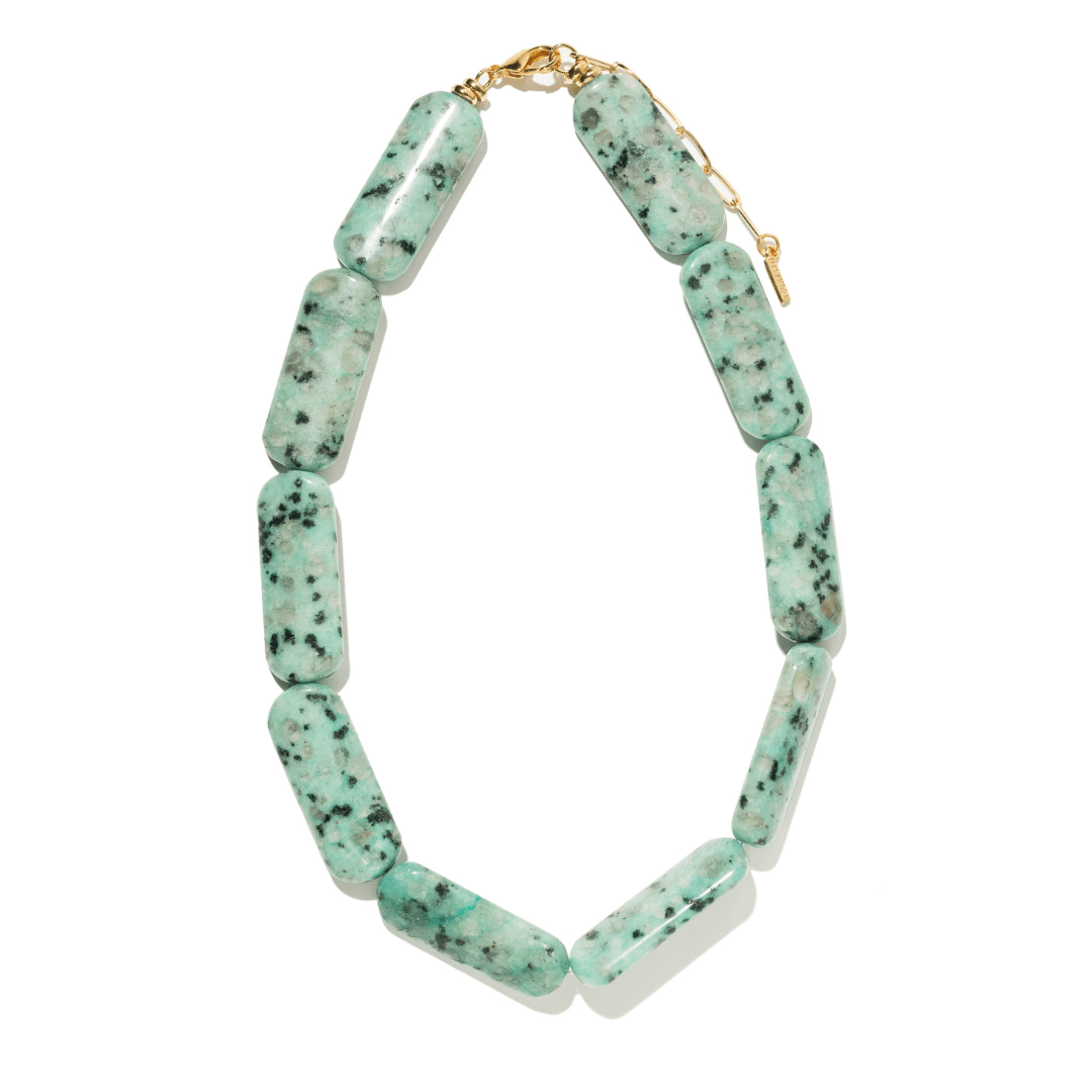 KIWI JASPER TERRA NECKLACE - COLLARES - Malandra Jewelry - TC2129