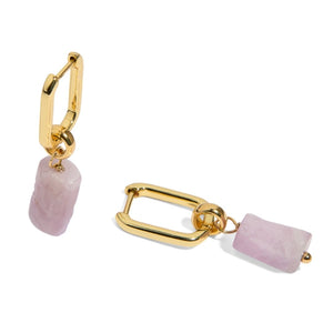 KUNZITE AURA EARRINGS - ARETES - Malandra Jewelry - TA1623