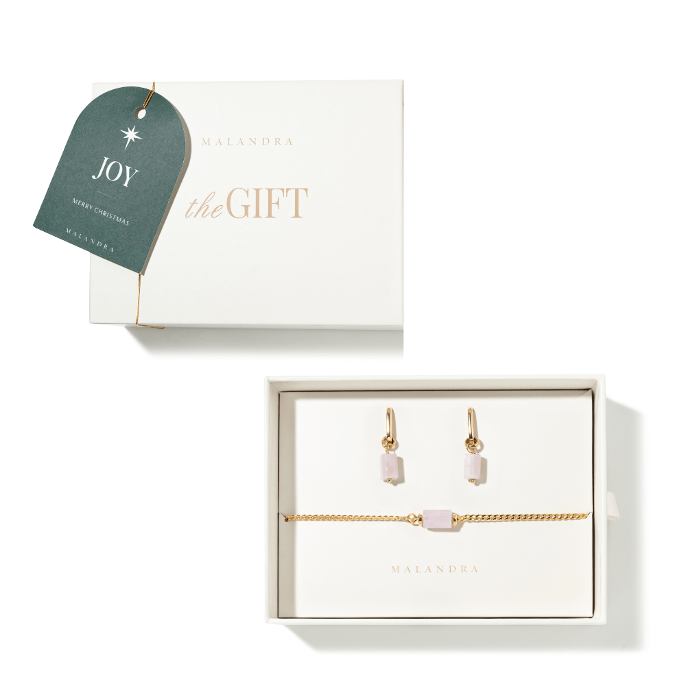 KUNZITE AURA GIFT SET - SETS DE REGALO - Malandra Jewelry - SET114-TA1623 TP1613