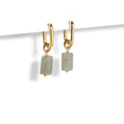 LABRADORITE AURA EARRINGS - ARETES - Malandra Jewelry - TA1625