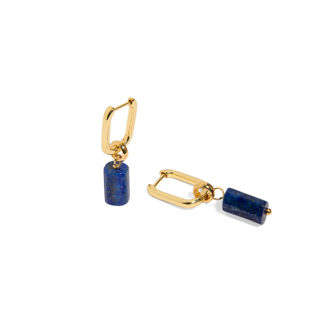 LAPISLAZULI AURA EARRINGS - ARETES - Malandra Jewelry - TA1624