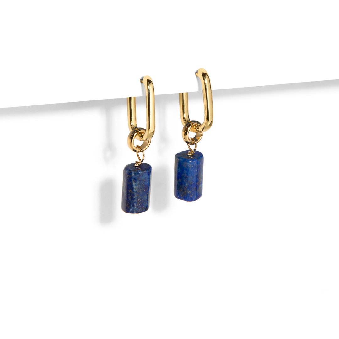 LAPISLAZULI AURA EARRINGS - ARETES - Malandra Jewelry - TA1624