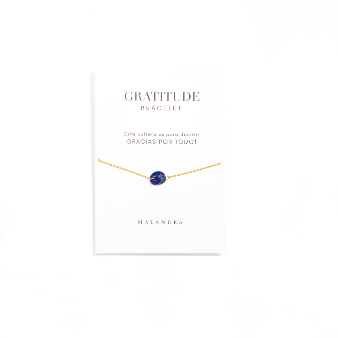 LAPISLAZULI GRATITUD BRACELET - PULSERAS - Malandra Jewelry - TP1651