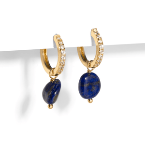 Lapislazuli Gratitud Earrings - ARETES - Malandra Jewelry - TA1658