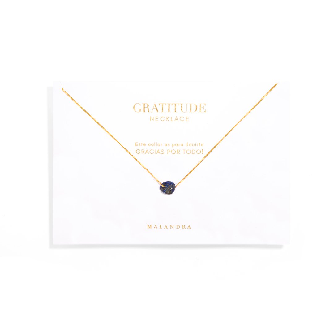 LAPISLAZULI GRATITUD NECKLACE - COLLARES - Malandra Jewelry - TC1640