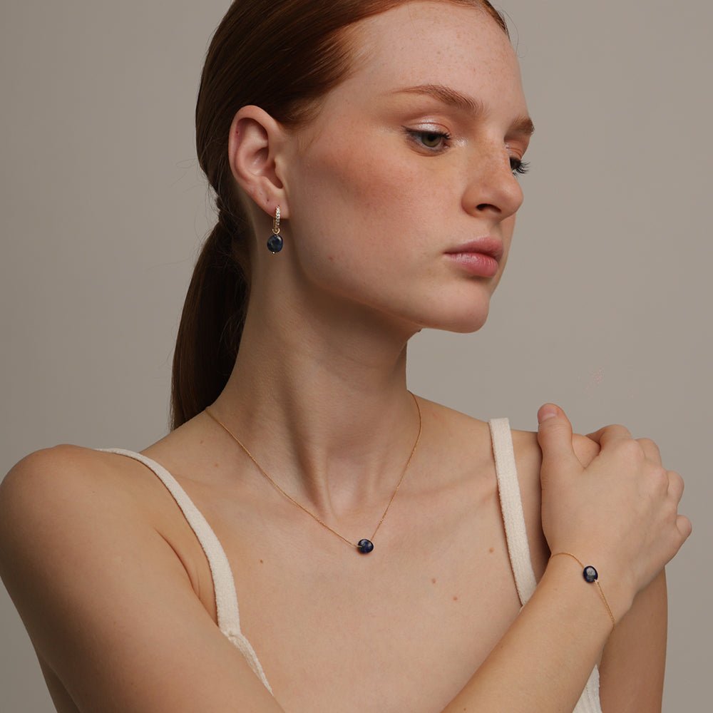 LAPISLAZULI GRATITUD NECKLACE - COLLARES - Malandra Jewelry - TC1640