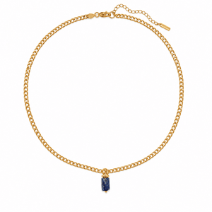LAPISLAZULI V AURA NECKLACE - COLLARES - Malandra Jewelry - TC1181