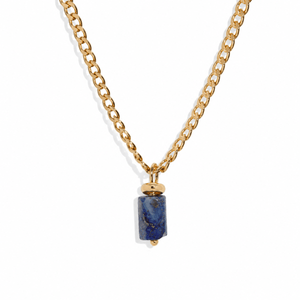 LAPISLAZULI V AURA NECKLACE - COLLARES - Malandra Jewelry - TC1181