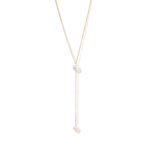 LARIAT PEARL DOTS NECKLACE - COLLARES - Malandra Jewelry - TC2084