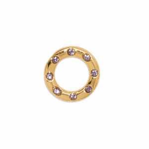 Lavander & Gold Charm - DIJES - Malandra Jewelry - EYHD186.D.L
