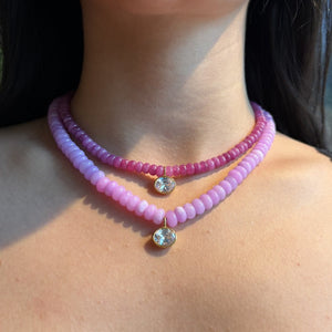 LILAC AGATE GAIA NECKLACE - COLLARES - Malandra Jewelry - TC2481