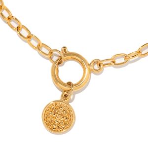 LINK SAINT BENEDICT NECKLACE - COLLARES - Malandra Jewelry - TC2477