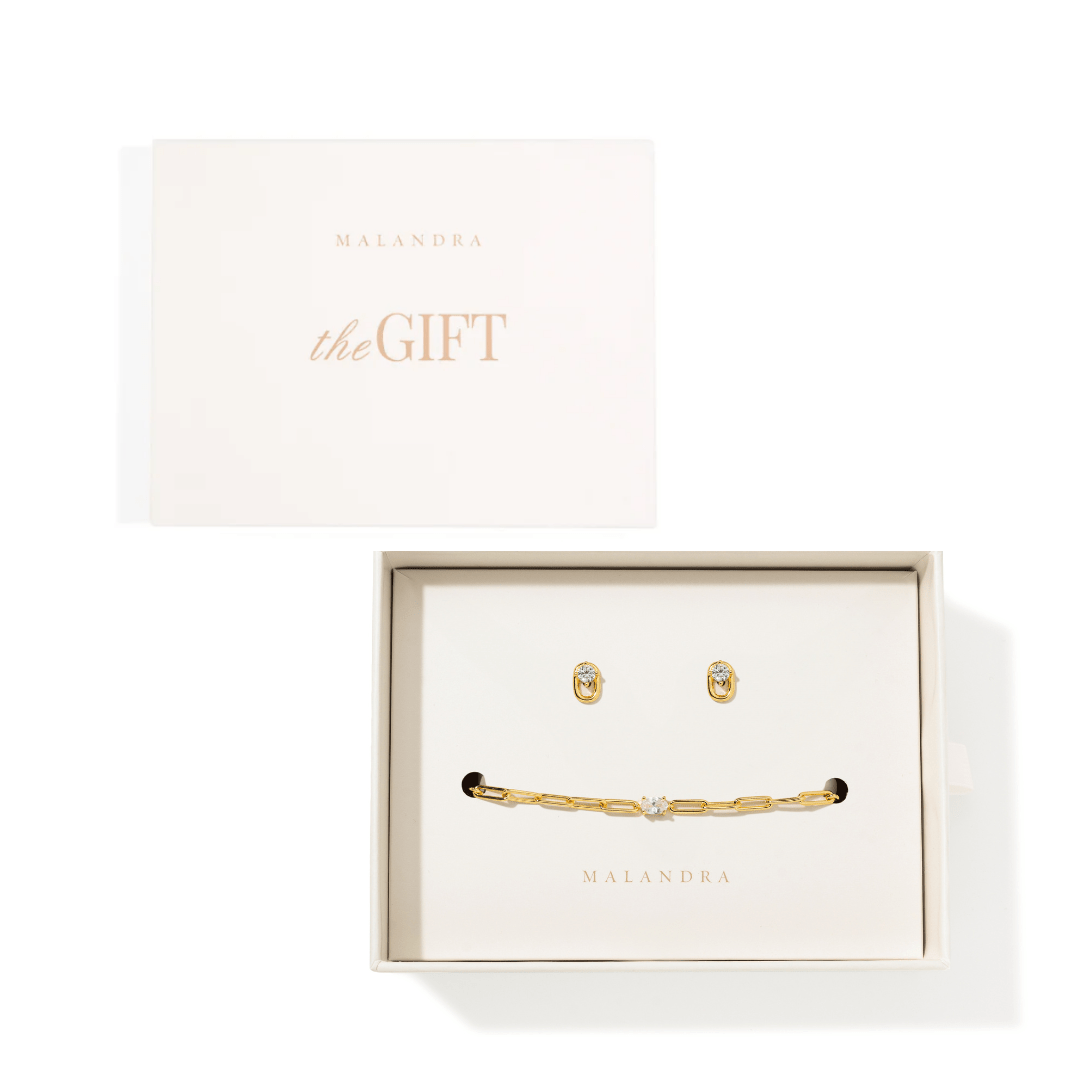 LINKS CRYSTAL SHINE GIFT SET - SETS DE REGALO - Malandra Jewelry - SET151-ICP549 / ICA565