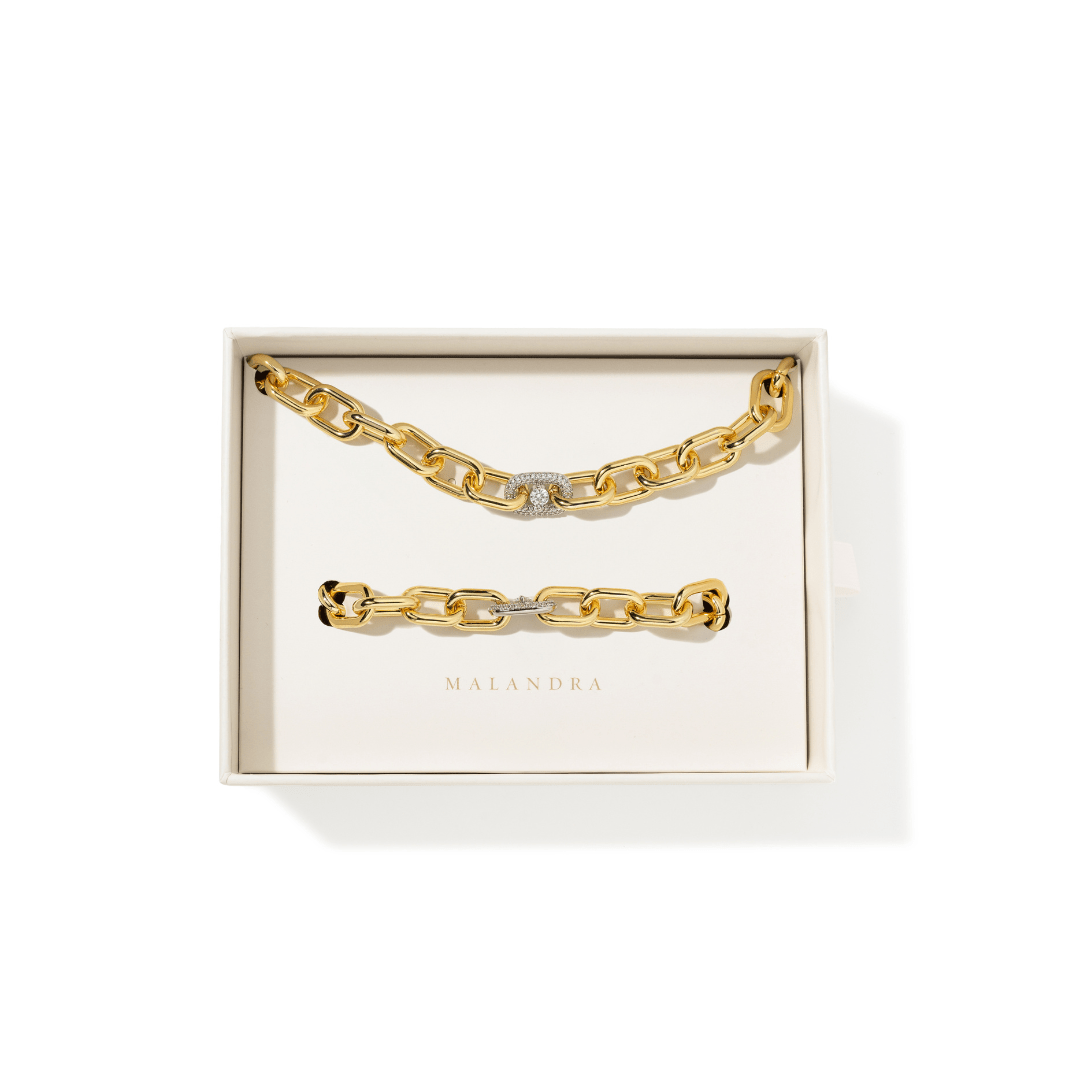 LINKS ESSENCE BRIGHT GIFT SET - SETS DE REGALO - Malandra Jewelry - SET152-ICC560 / ICP561