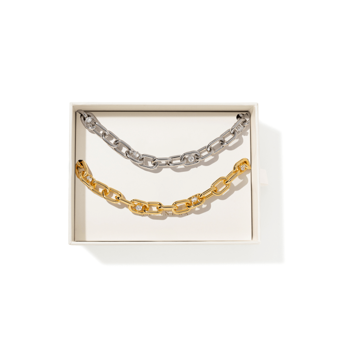 LINKS SPARK SILVER & GOLD GIFT SET - SETS DE REGALO - Malandra Jewelry - SET149 ICP440.P/ICP440