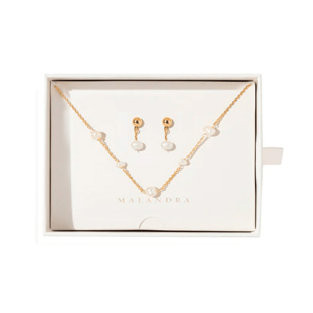 LOVELY PEARL GIFT SET - SETS DE REGALO - Malandra Jewelry - SET104 - TC1928/TA1945