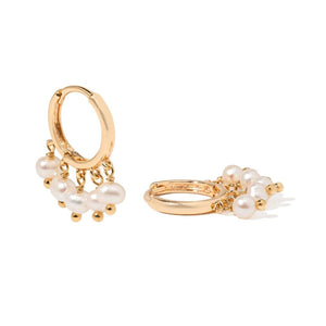 LOVELY PEARL HOOPS - ARETES - Malandra Jewelry - TA2400