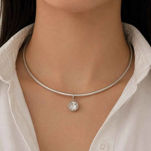 LUMINA CIRCLE SILVER CHOKER