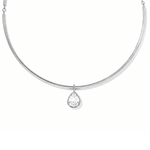 LUMINA DROP SILVER CHOKER - COLLARES - Malandra Jewelry - EUWC391.P-JDN0112242-4