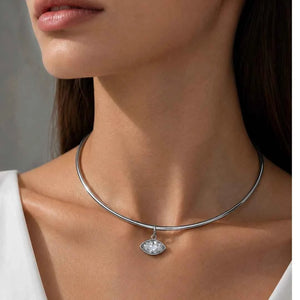 LUMINA MARQUISE SILVER CHOKER