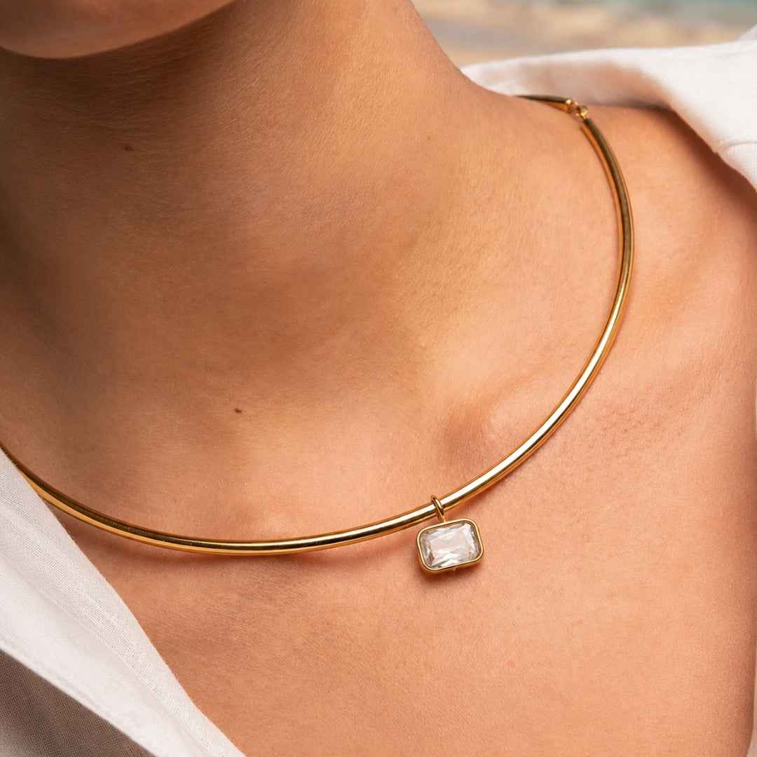 LUMINA RECTANGLE CHOKER - COLLARES - Malandra Jewelry - EUWC562 JDN0112242-5