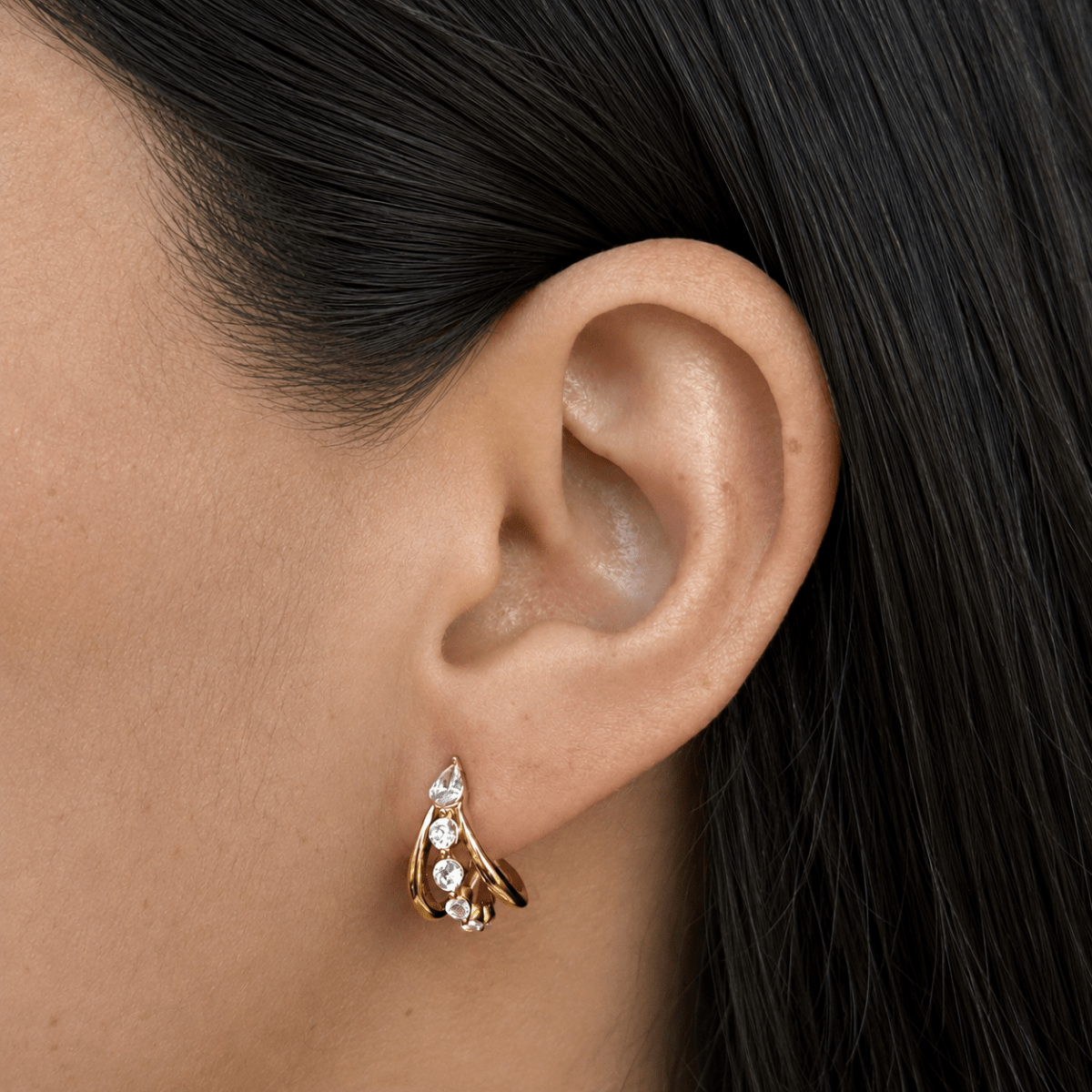 LUMINA ZIRCONIA EARRINGS - ARETES - Malandra Jewelry - EUWA448-JDE0312236