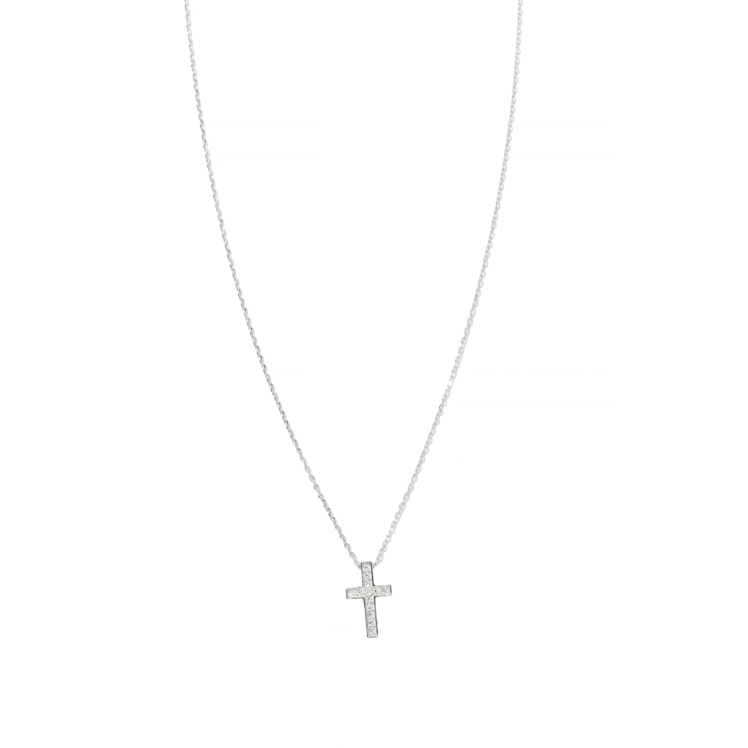 LUMINOUS CROSS SPARK NECKLACE - COLLARES - Malandra Jewelry - FBC501-1ECL0057-1RP-2