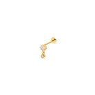 LUMINOUS GOLDEN DROP PIERCING - ARETES - Malandra Jewelry - ERA118 - 60252656950C