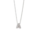 LUMINOUS SILVER LETTER NECKLACE - COLLARES - Malandra Jewelry - XIC18.A - MN3186 - AS