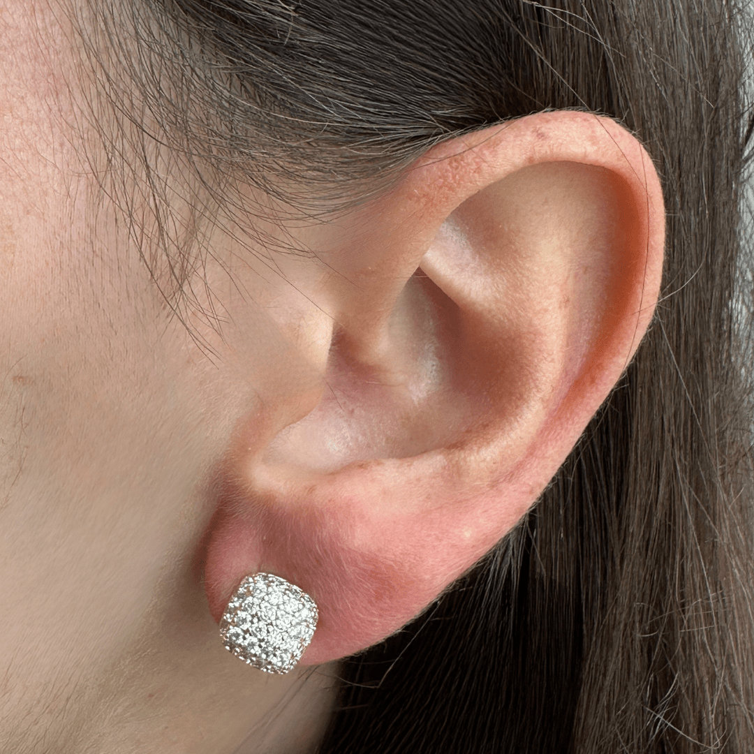 LUX SQUARE SHINE EARRINGS - ARETES - Malandra Jewelry - ZWA10 - QX01623Y