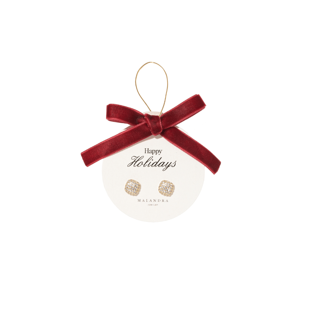 LUX SQUARE SHINE EARRINGS - ARETES - Malandra Jewelry - ZWA10-QX01623Y