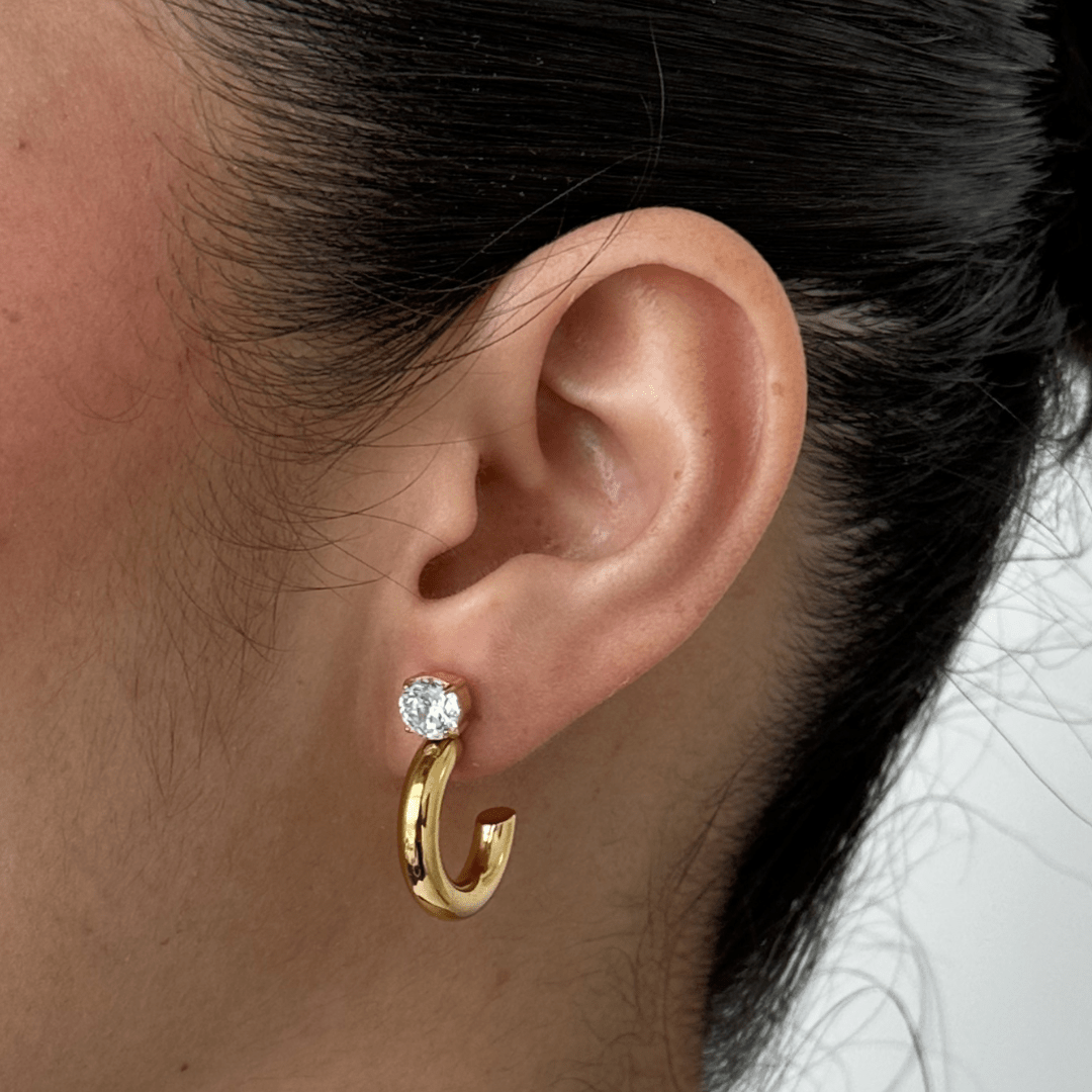 LUX ZIRCONIA EARRINGS - ARETES - Malandra Jewelry - EUWA431-JDE0112212