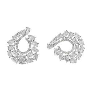 LUXE CROWN EARRINGS - ARETES - Malandra Jewelry - EZAA66.PFSEP069
