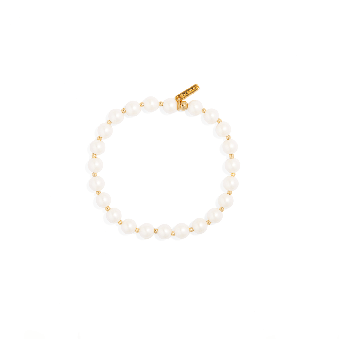 LUXE GOLD PEARL BRACELET - PULSERAS - Malandra Jewelry - TP1853