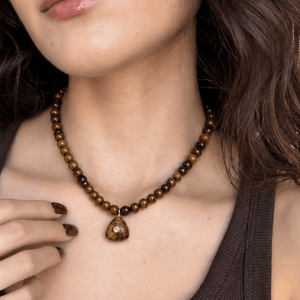 Mahogany Jade Gaia Necklace - COLLARES - Malandra Jewelry - TC2754
