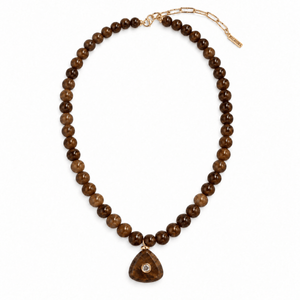 Mahogany Jade Gaia Necklace - COLLARES - Malandra Jewelry - TC2754
