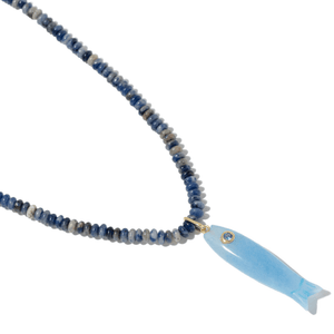 MARINE SODALITE GAIA NECKLACE - COLLARES - Malandra Jewelry - TC2522
